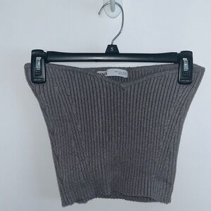 Zara Gray Knit Tube Top